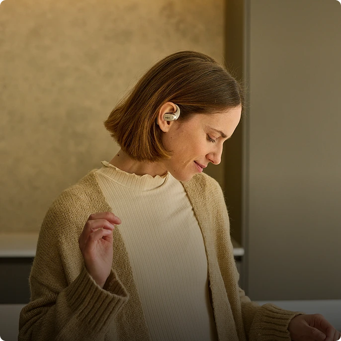 Listen to music or podcast without disturbing others and still ready to interact or supervise.