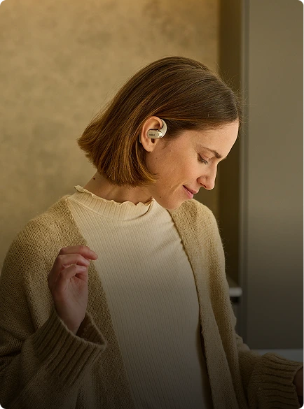 Listen to music or podcast without disturbing others and still ready to interact or supervise.