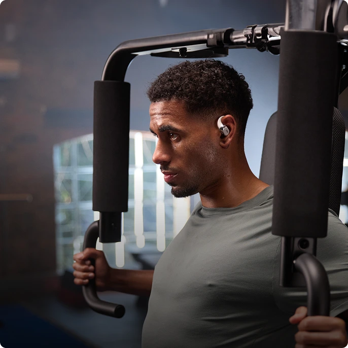 Find your rhythm, push harder, and still hear important instructions or warnings.