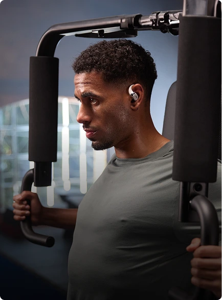 Find your rhythm, push harder, and still hear important instructions or warnings.