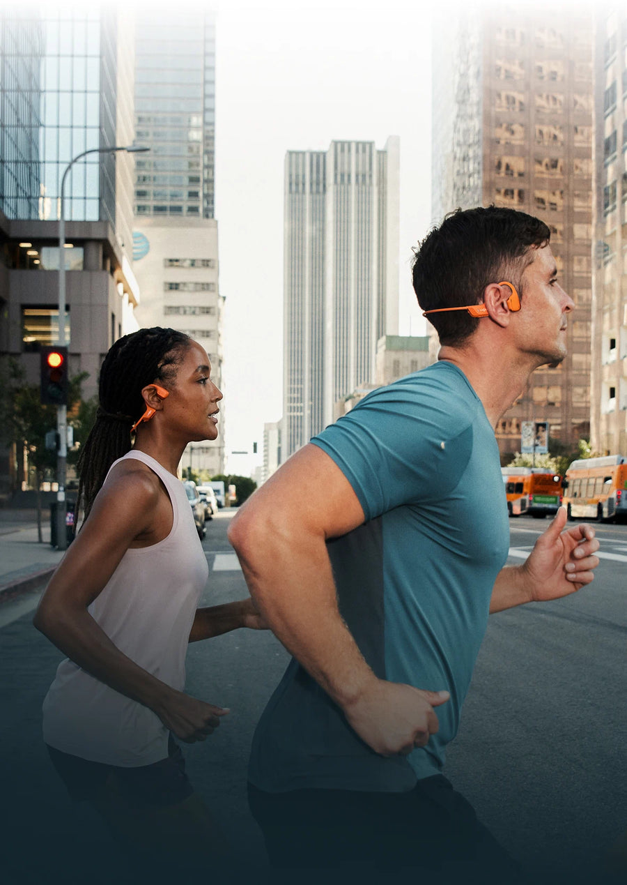 Open-ear running headphones for outdoor training