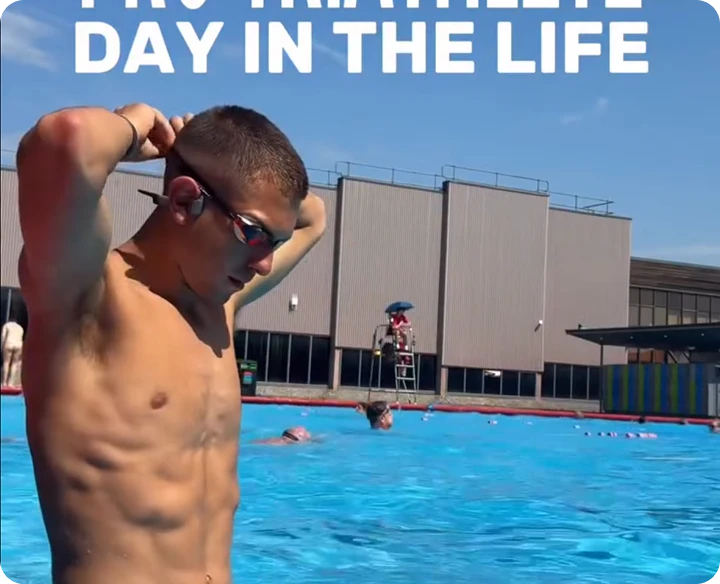 Shokz OpenSwim Pro swimming headphones for long solo swim training sessions